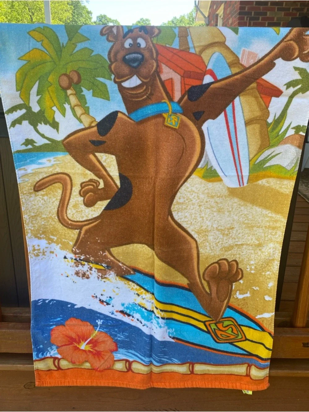 Scooby Doo Surfer Children Kids Beach Towel 30” x 57” 100% Cotton